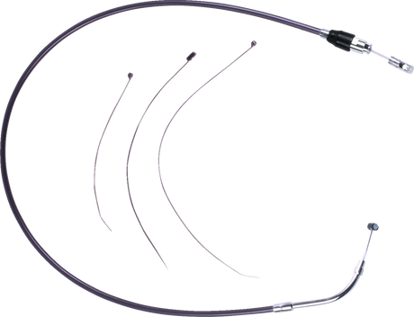 Quick Connect Clutch Cable - Upper - 54\" - Black/Chrome 2023 - 2024