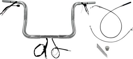 1-1/4\" EZ Install Round Top Handlebar - 12\" - Chrome 2023 - 2024