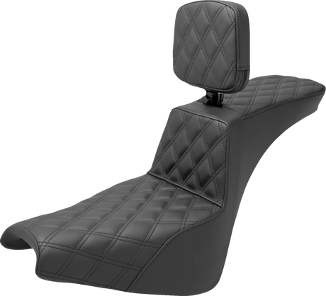 Tour Step-Up Seat - Rider Backrest - Full Lattice Stitch - FXBB/FXST \'18-\'23 2018 - 2023