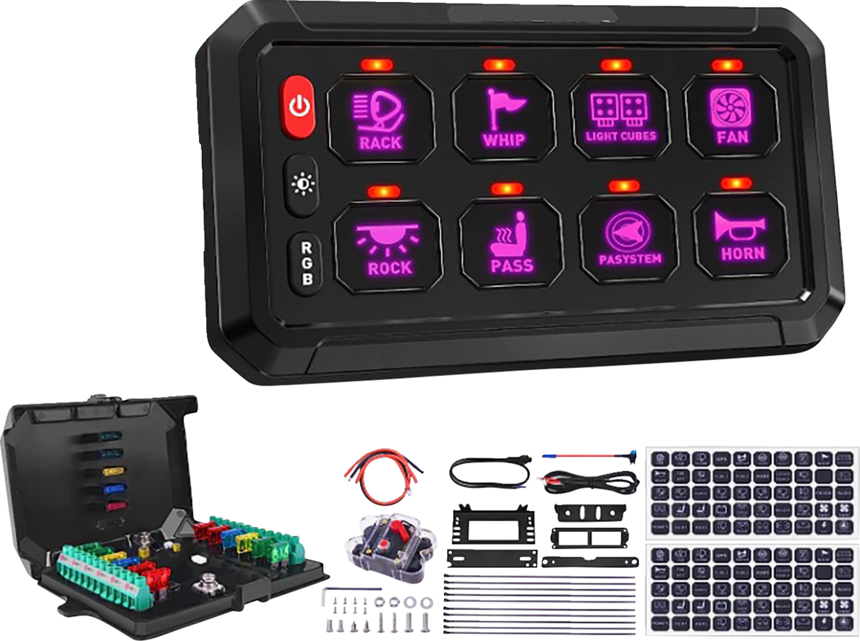 Gang Switch Panel - 8 Position