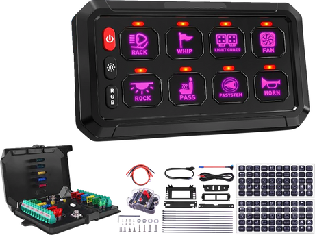 Gang Switch Panel - 8 Position