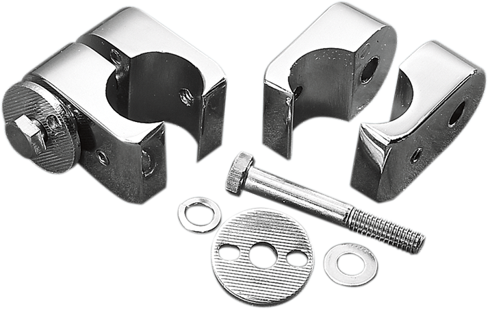 Universal Engine Guard Clamps - Chrome - 1\"