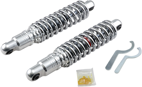 Premium Ride-Height Adjustable Shocks - Chrome - Heavy Duty - 13\" 1991 - 2017