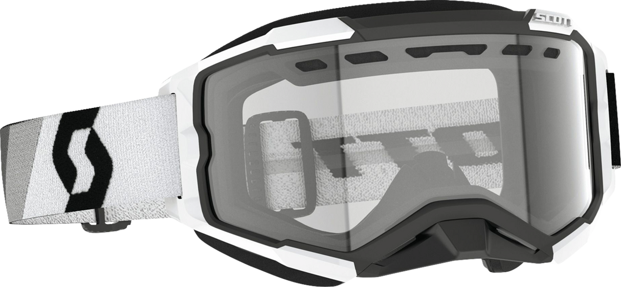 Fury Snow Cross Goggle - Premium Black/White - Clear Lens