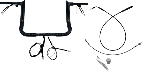 1-1/2\" EZ Install Pointed Top Handlebar - 12\" - Black 2023 - 2024