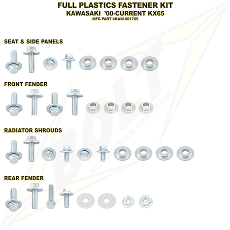 Body Work Fastener Kit - Kawasaki 2000 - 2023
