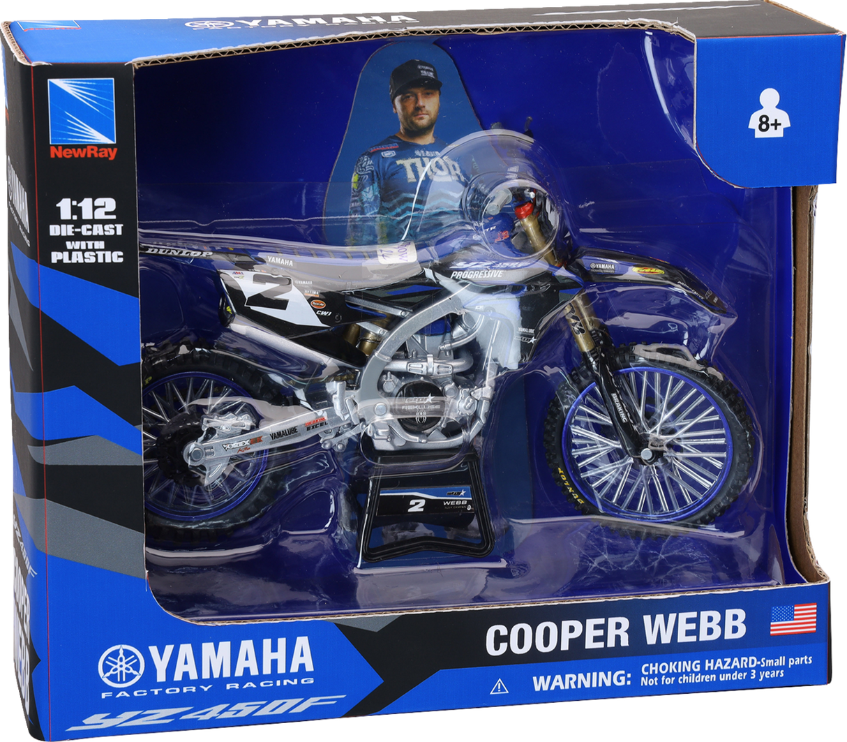 Yamaha YZ450F Dirt Bike - 1:12 Scale - Cooper Webb #2
