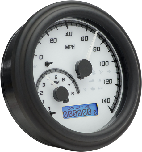 MXV Series Fatbob Analog/Digital Gauge System - White/Gray/Black 2004 - 2013