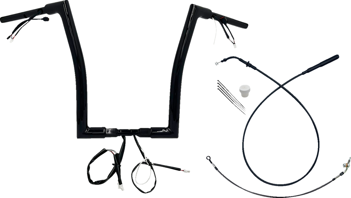 1-1/2\" EZ Install Flat Top Handlebar - 16\" - Black 2023 - 2024