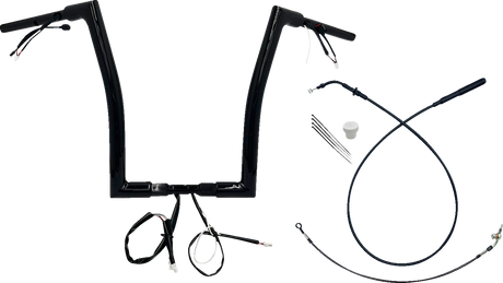 1-1/2\" EZ Install Flat Top Handlebar - 16\" - Black 2023 - 2024