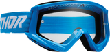Combat Goggle - Racer - Blue/White - Clear Lens