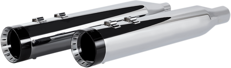 4.5\" Mufflers for Touring - Chrome with Turbine 2017 - 2022