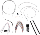 Handlebar Cable/Brake Line Kit - Complete - 14\" Ape Hanger Handlebars - Stainless Steel 2008 - 2013