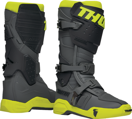 Radial Boots - Gray/Fluorescent Yellow - Size 10