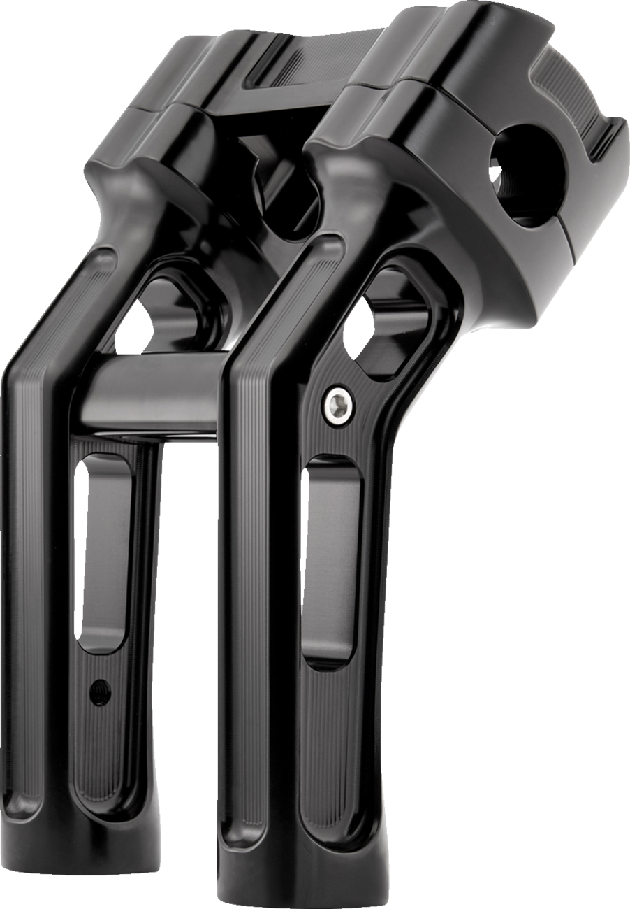 Method Kickback Handlebar Riser - Softail Gauge Cut-Out - 7\" - Black 2018 - 2024