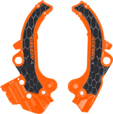 X-Grip Frame Guards - Black/Orange - Gas Gas | Husqvarna | KTM 2024 - 2025