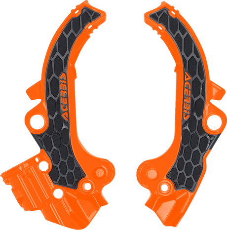X-Grip Frame Guards - Black/Orange - Gas Gas | Husqvarna | KTM 2024 - 2025