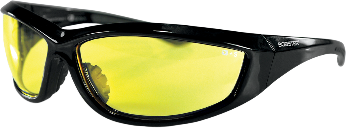 Charger Sunglasses - Gloss Black - Yellow