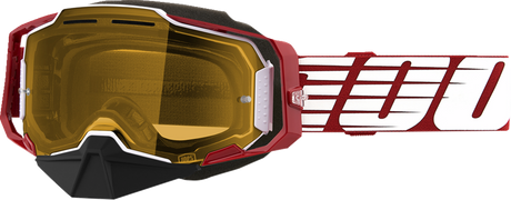 Armega Snow Goggles - Oversized Red - Yellow
