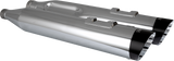 Razorback 450 Slip-On Mufflers - Chrome - M8 Bagger 2017 - 2025