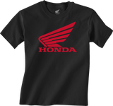 Youth Honda Wing T-Shirt - Black - Medium