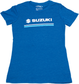 Women\'s Suzuki Stripes T-Shirt - Heather Royal Blue - XL