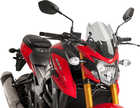 Naked Sport Windscreen - 12-1/4\" - Smoke - Suzuki 2017 - 2021