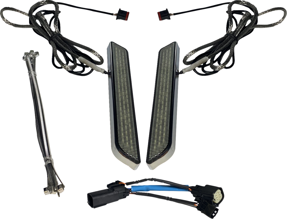 LED Fork Light - Smoke - Chrome 2010 - 2013