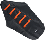 Ribbed Seat Cover - Black Cover/Orange Ribs - KTM 2003 - 2007