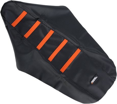 Ribbed Seat Cover - Black Cover/Orange Ribs - KTM 2003 - 2007