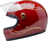Gringo S Helmet - Flames - Gloss Garnet Red - Small