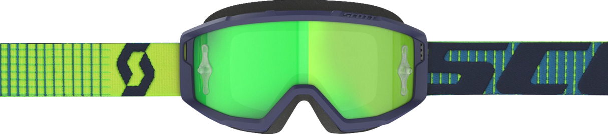 Primal Goggle - Blue/Yellow - Green Chrome Works Lens
