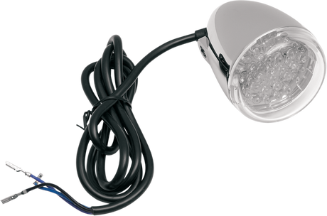 Turn Signal - Amber LED - Chrome/Clear