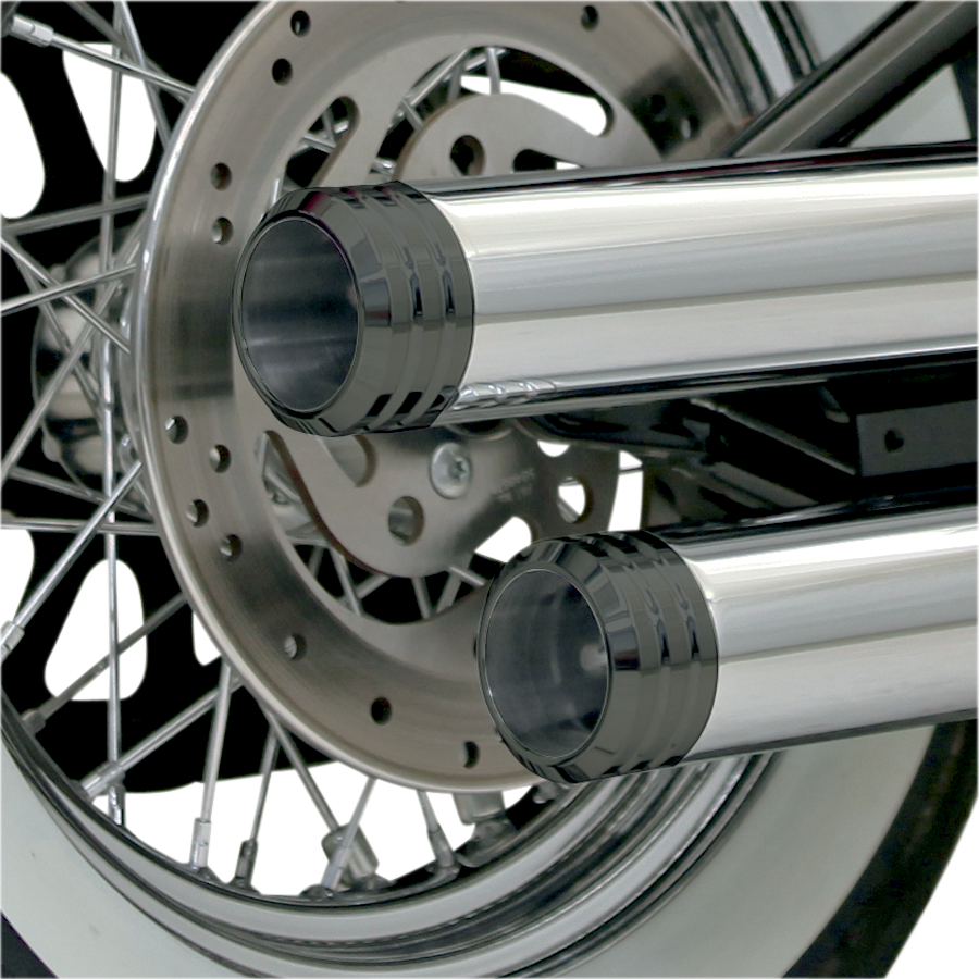 3\" Endcap - Black - Grooved