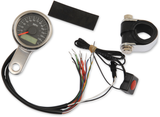 Programmable Speedometer with Indicator Lights - Stainless Steel - 140 MPH LED Black Face - 1-7/8\" 1986 - 2003
