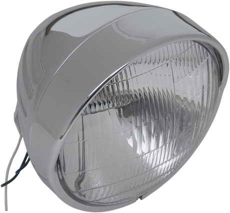 Headlight with Visor 6-1/2\" - Grooved