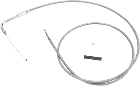 Stainless Braided Throttle Cable - 56\" 1988 - 1995