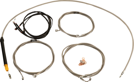 Complete Plug-and-Play Cable Kit - 15\" - 17\" Handlebars - \'23-\'24 Touring - Stainless 2023 - 2024