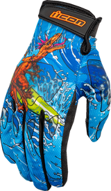 Hooligan™ Dino Fury Gloves - Blue - XL