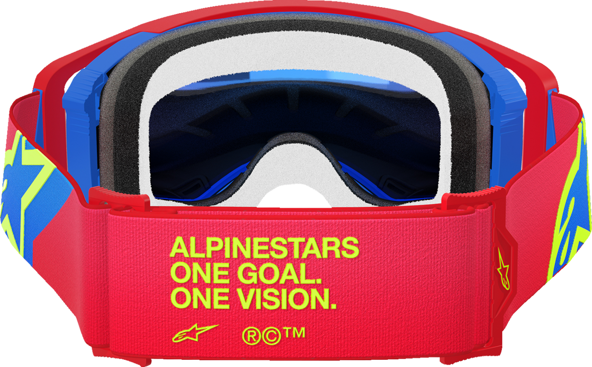 Supertech Goggle - Corp - Red/Blue - ABS Vision - Blue Mirror Lens