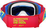 Supertech Goggle - Corp - Red/Blue - ABS Vision - Blue Mirror Lens