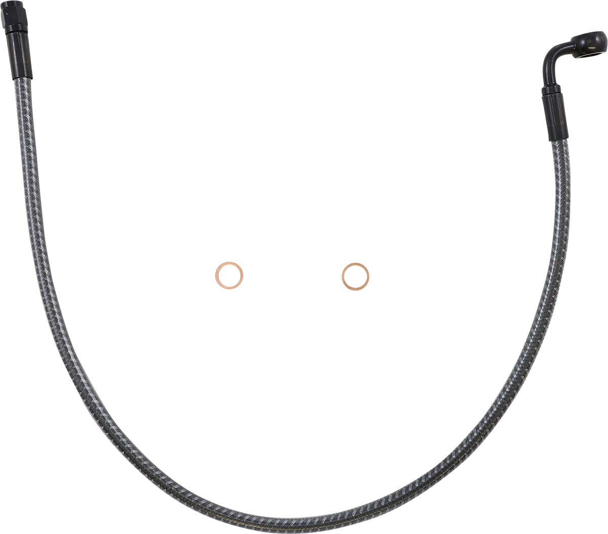 Brake Line - Front - 10 mm - 90° - 24\" - KARBONFIBR