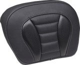 Deluxe Chopped Tour-Pak® Sissy Bar Pad - Black w/ Gunmetal Stitch - Touring 2023 - 2025