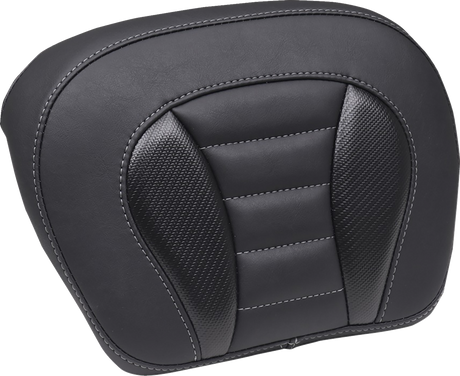 Deluxe Chopped Tour-Pak® Sissy Bar Pad - Black w/ Gunmetal Stitch - Touring 2023 - 2025