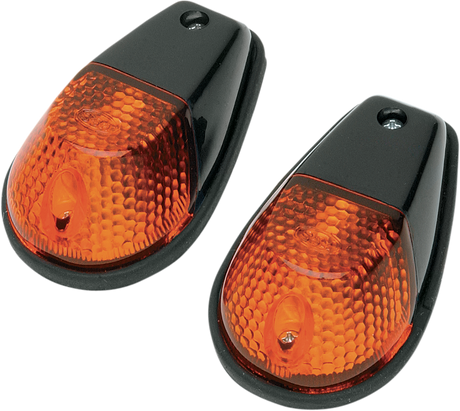 Flush Mount Marker Lights - Black/Amber