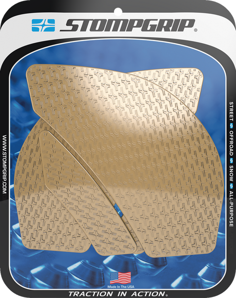 Traction Pad Tank Grips - Icon - Clear - Ninja ZX-6R 2009 - 2025