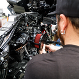 BA Air Cleaner Kit - Black/Clear with Red Filter - M8 2023 - 2024