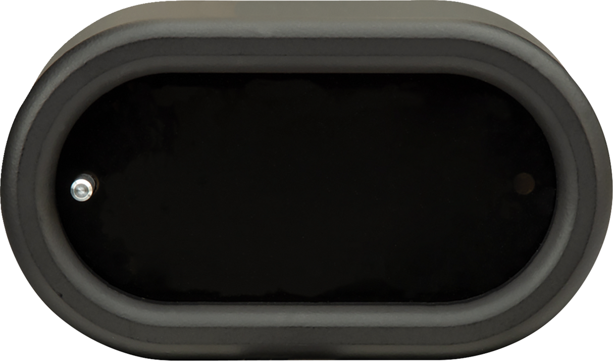 Handle Bar Mount Speedometer - With Signals - Oval - Black