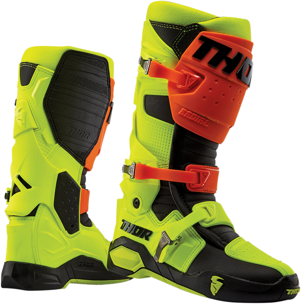Radial Boots Replacement Outsoles - Black/Yellow Fluorescent - Size 7-8