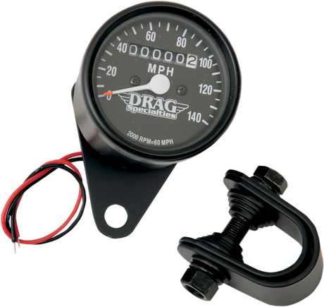 2.4\" MPH Mini LED Mechanical Speedometer/Indicators - Black Housing - 2:1 - Black 1948 - 1984